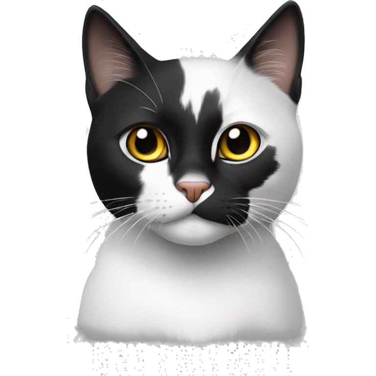 gato blanco y negro emoji