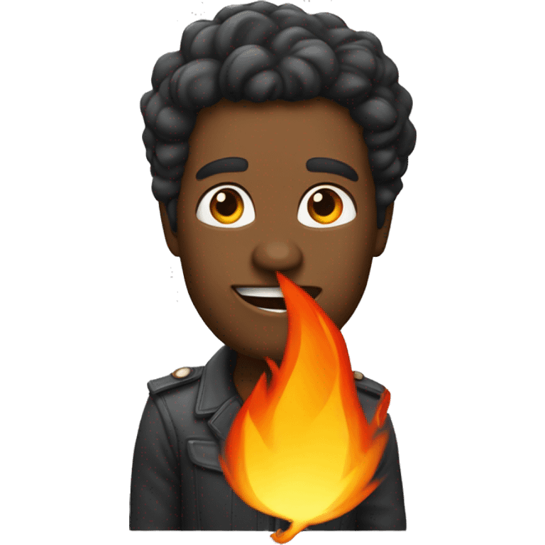 Un homme qui crache du feu emoji