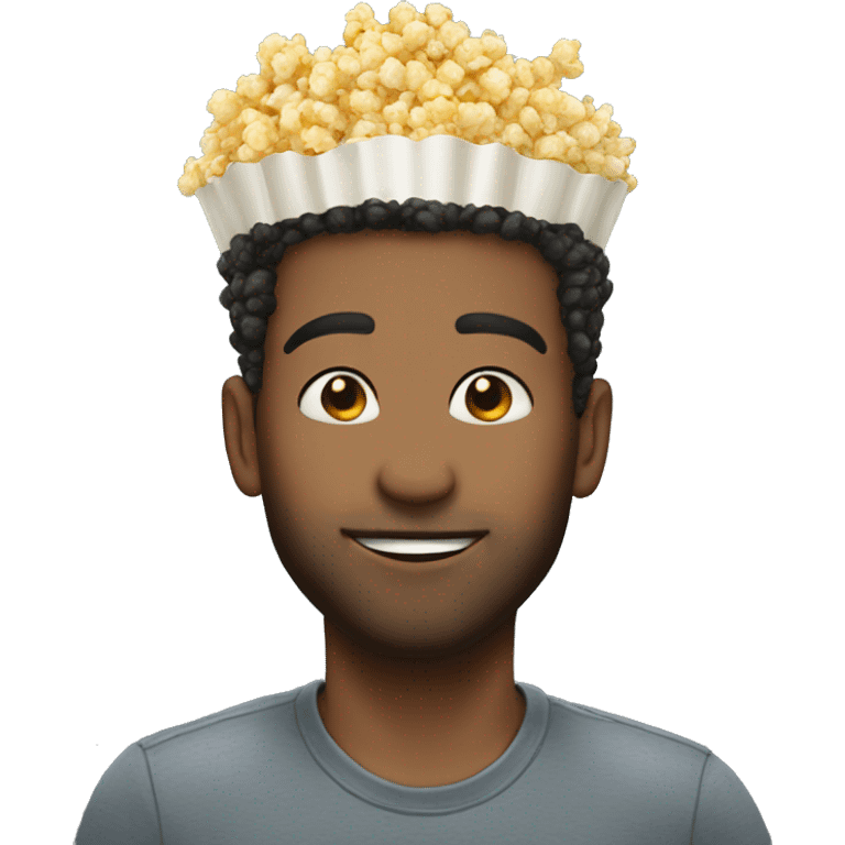 popcorn on my head emoji