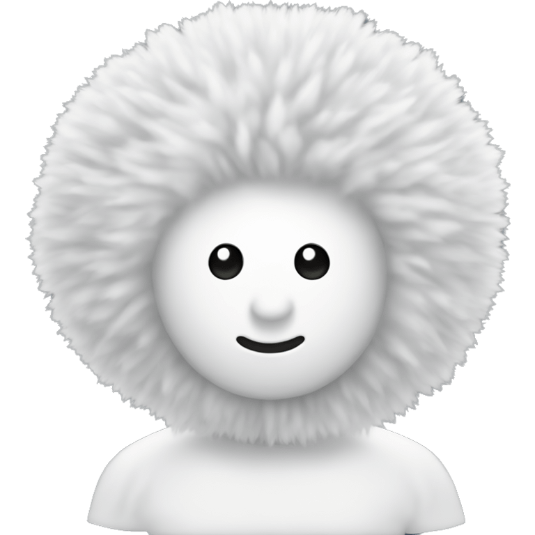 regular white pompom ball with no face emoji