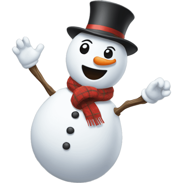 Snowman dancing emoji