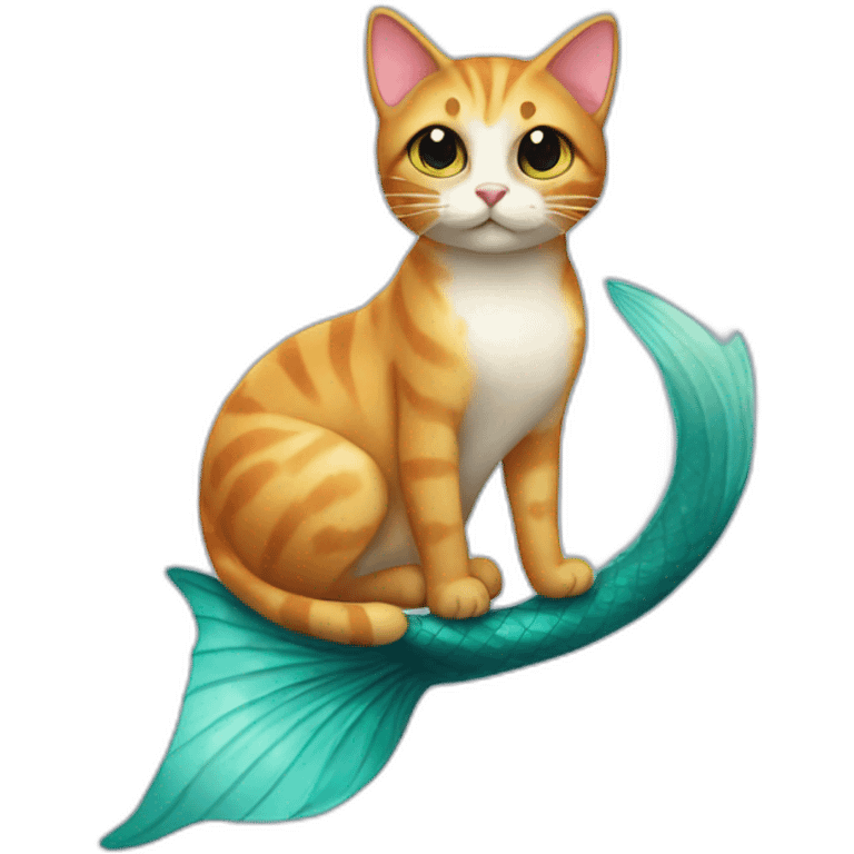 cat with a mermaid tail emoji