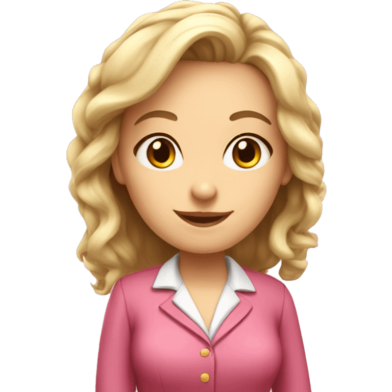 Russian Pink Teacher cute emoji