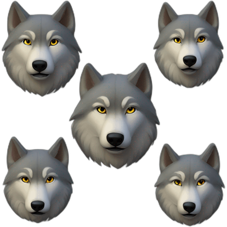 three wolf moon emoji