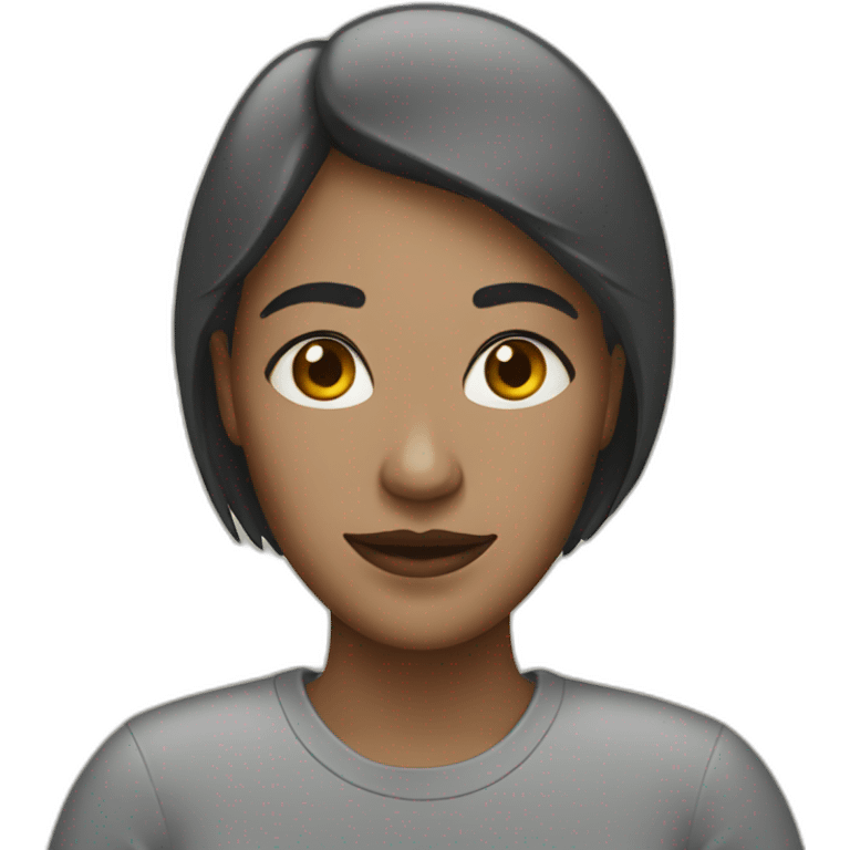 Woman with road face emoji