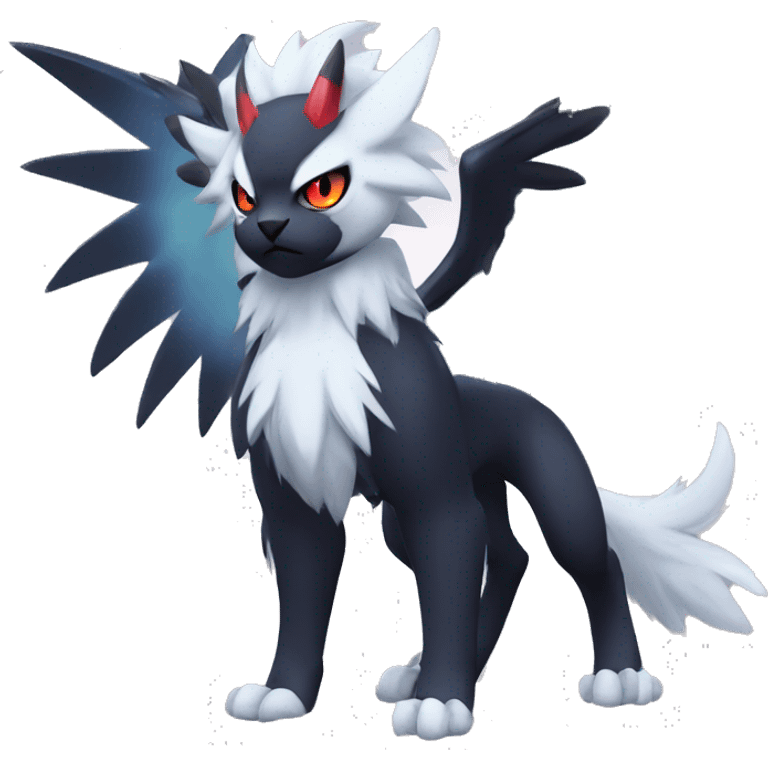 Edgy Cool Kawaii Litten-Absol-Pokémon Full Body emoji