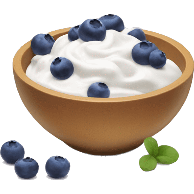 yoghurt bowl with blueberries emoji