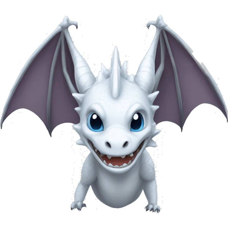 White dragon White bleu bat emoji