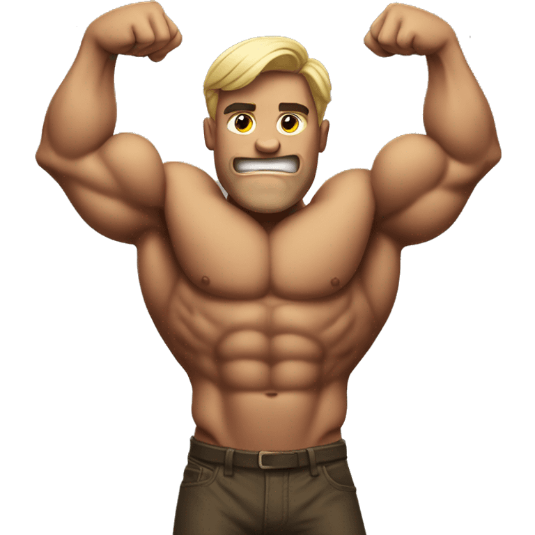 muscular flexing emoji