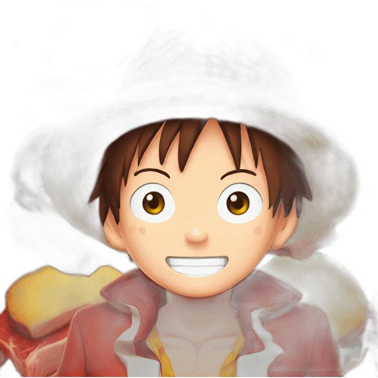 Luffy-with-meat emoji