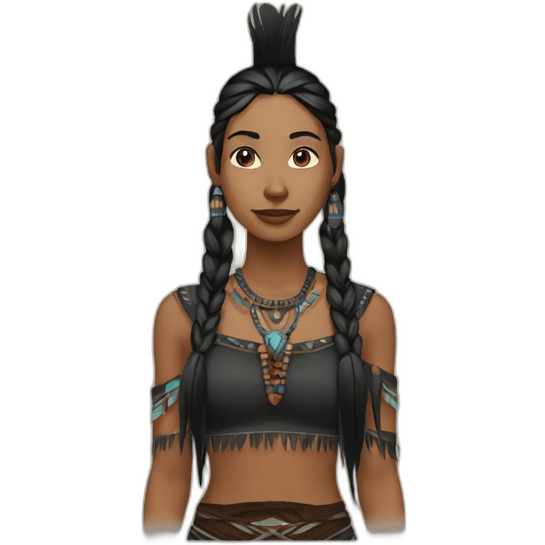 Native American husband goth wife emoji