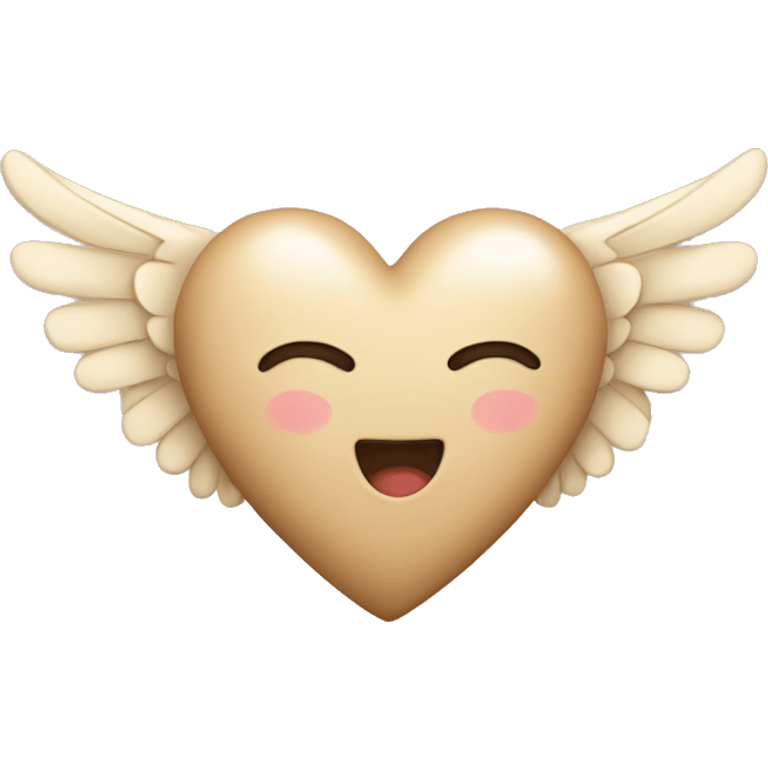 Beige heart with wings emoji