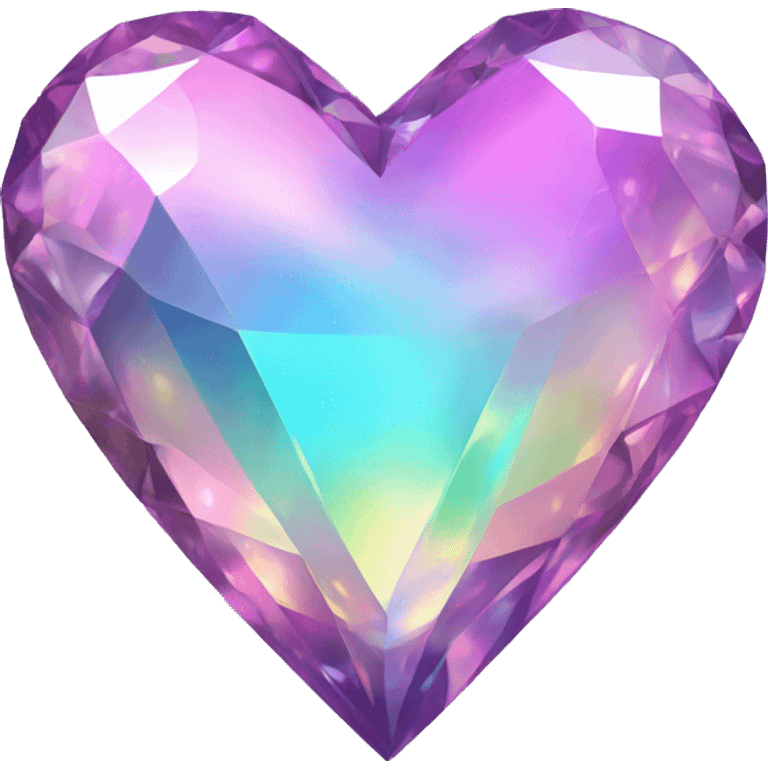 Crystal Iridescent Heart emoji