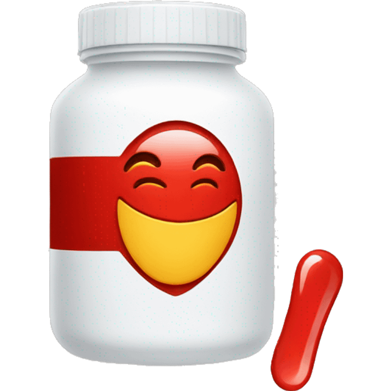 medicamento con una tacha roja encima emoji