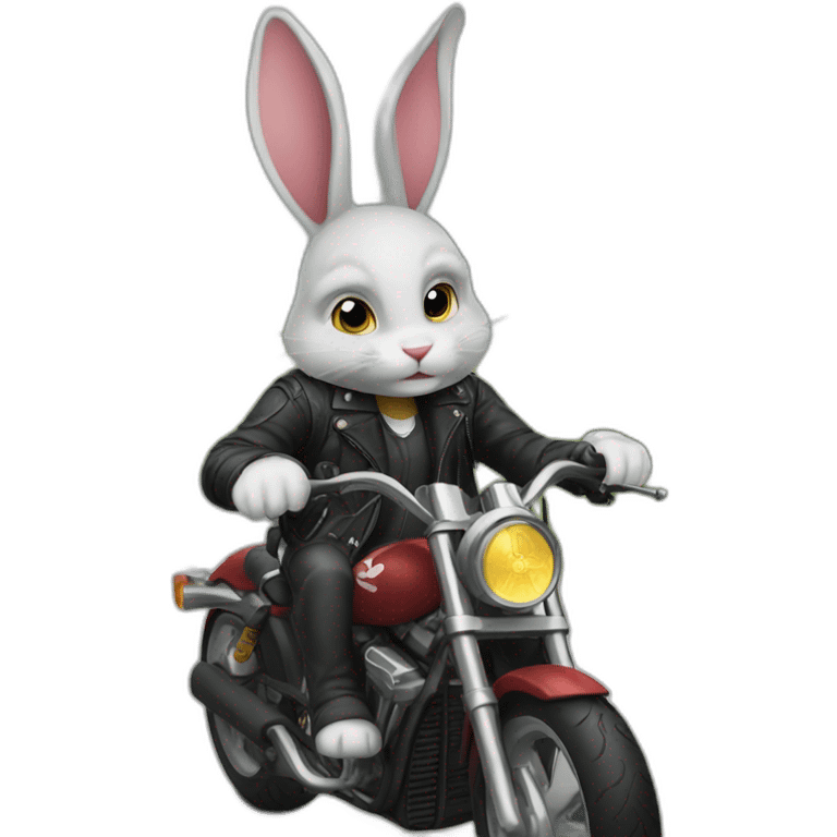 Biker bunny emoji