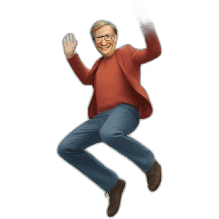 bill gates jumping into a pool emoji