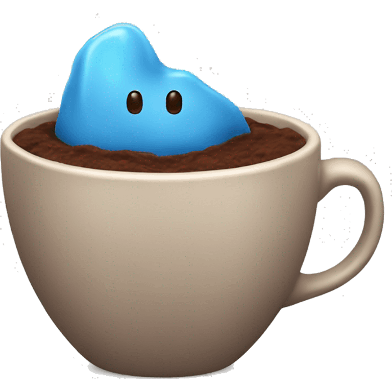 Blue cacao in a Cup emoji