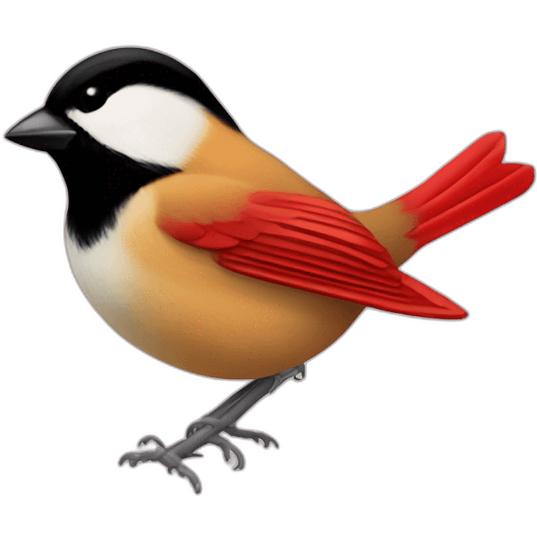 Chickadee heart cardinal emoji