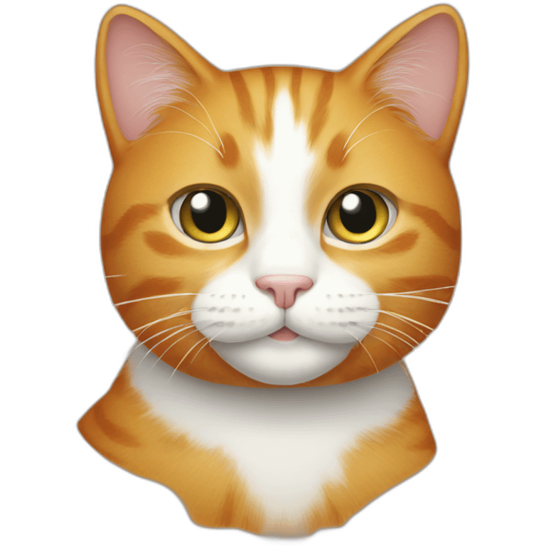 ginger cat with white strapes emoji