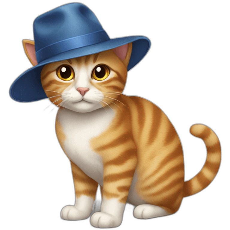 cat, hat emoji