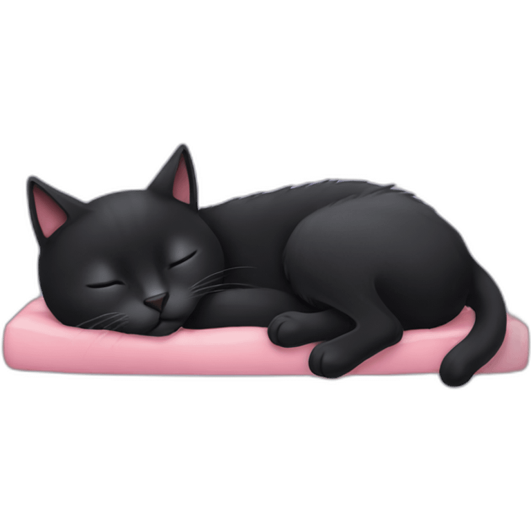 black-cat-sleep emoji