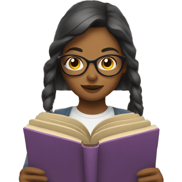 woman reading a book emoji