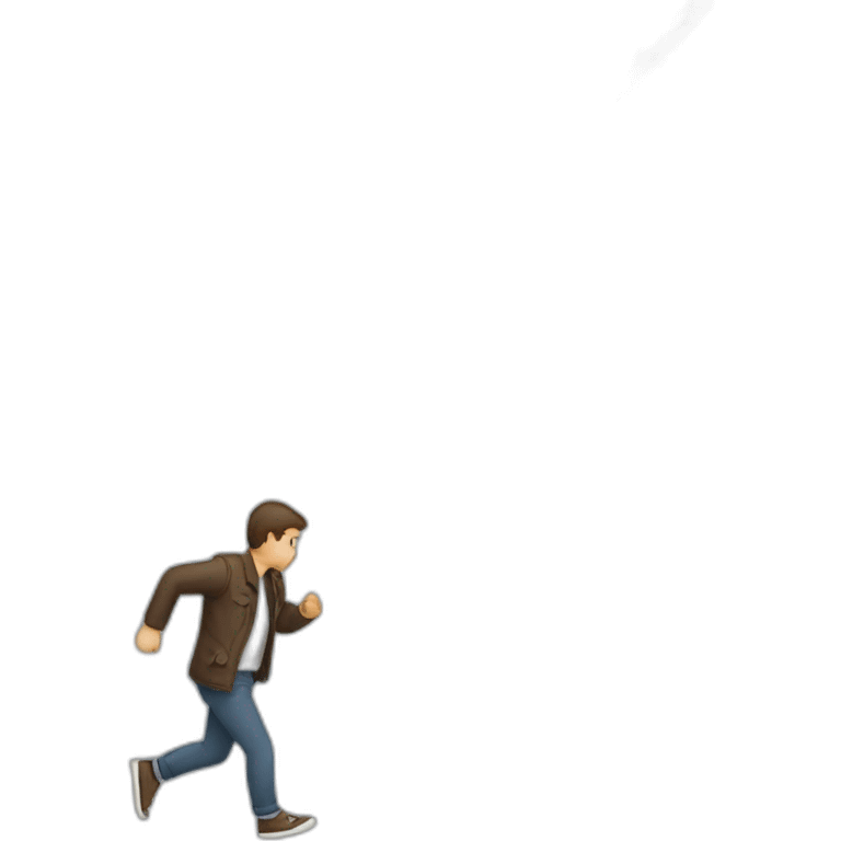 Man walking on a chain emoji