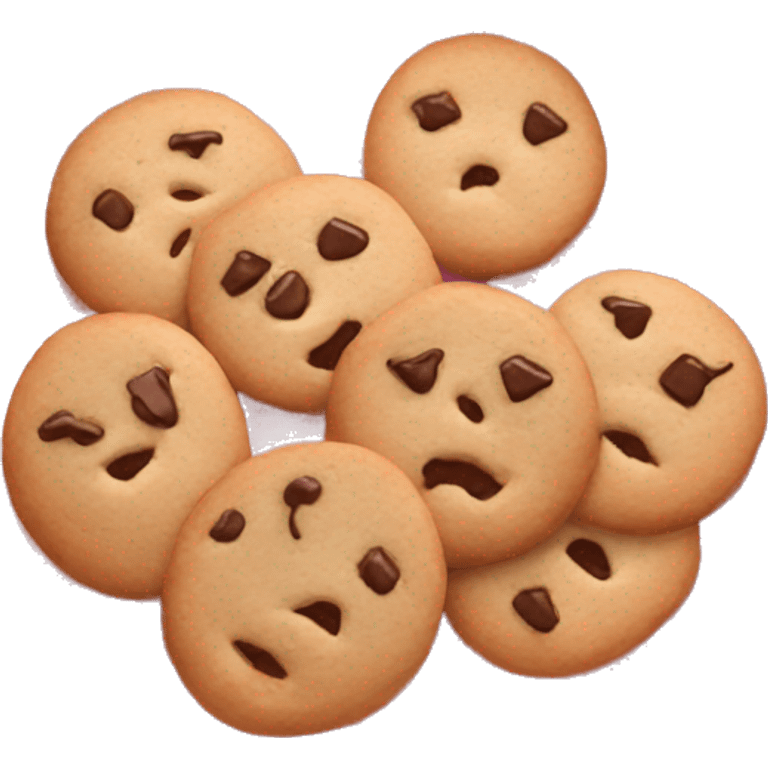 Cookies in a soft pink bowl emoji