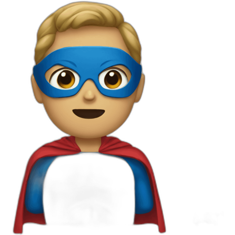 translation superhero with cape emoji