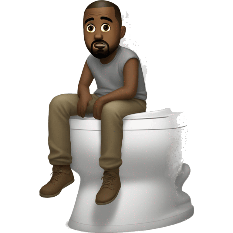 kanye west sitting on a toilet emoji