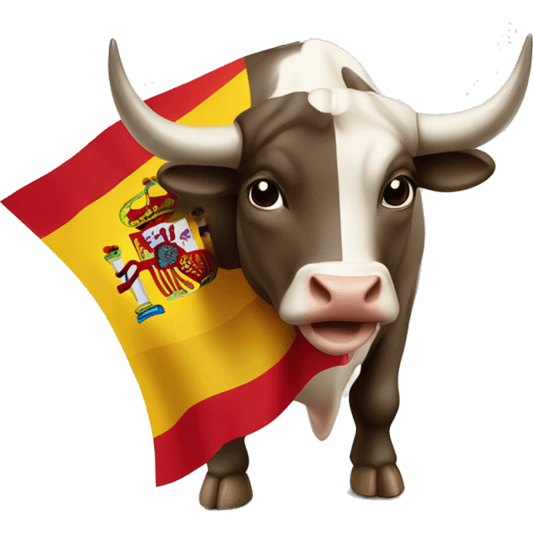 Bull with spain flag emoji