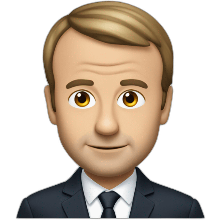 Emmanuel Macron sur un écureuil emoji