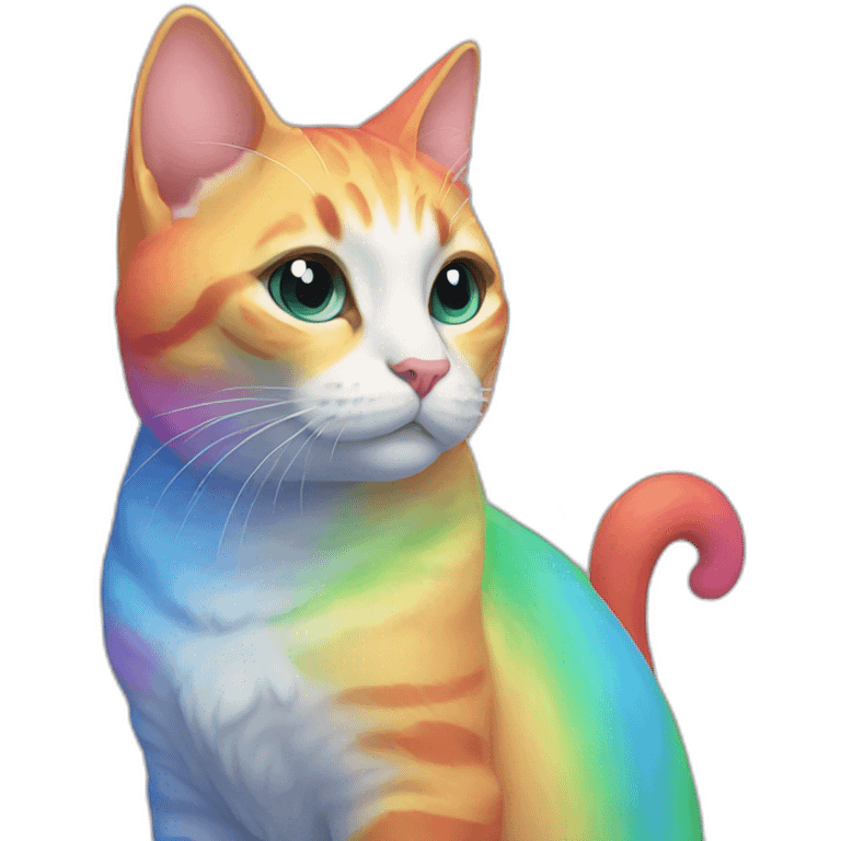 Rainbow cat emoji