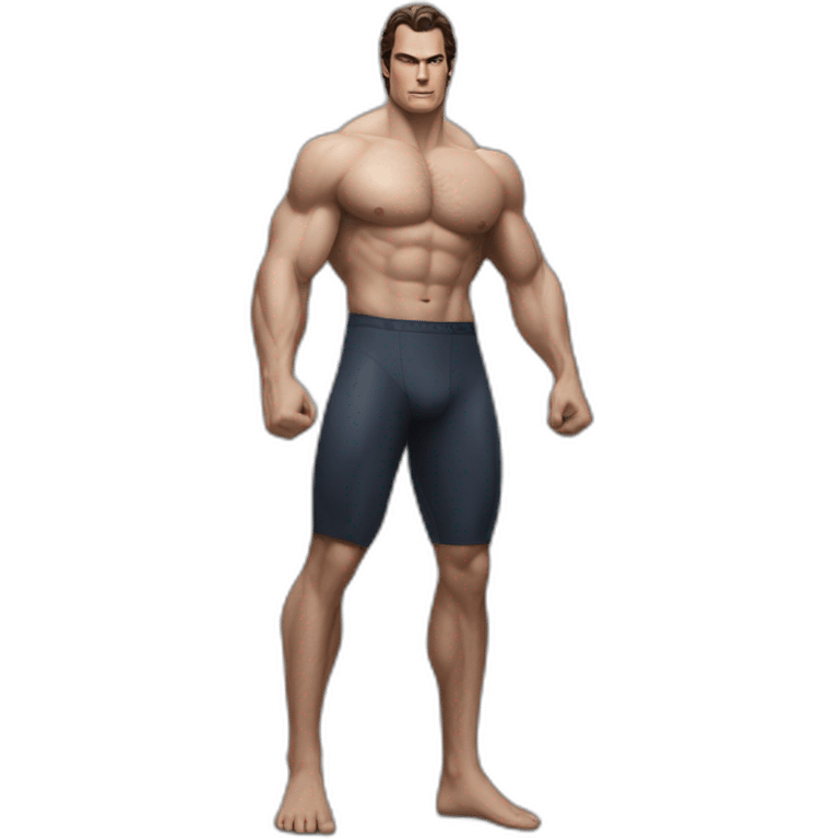 Henry Cavil whole body flexing Calvin Klein ad emoji