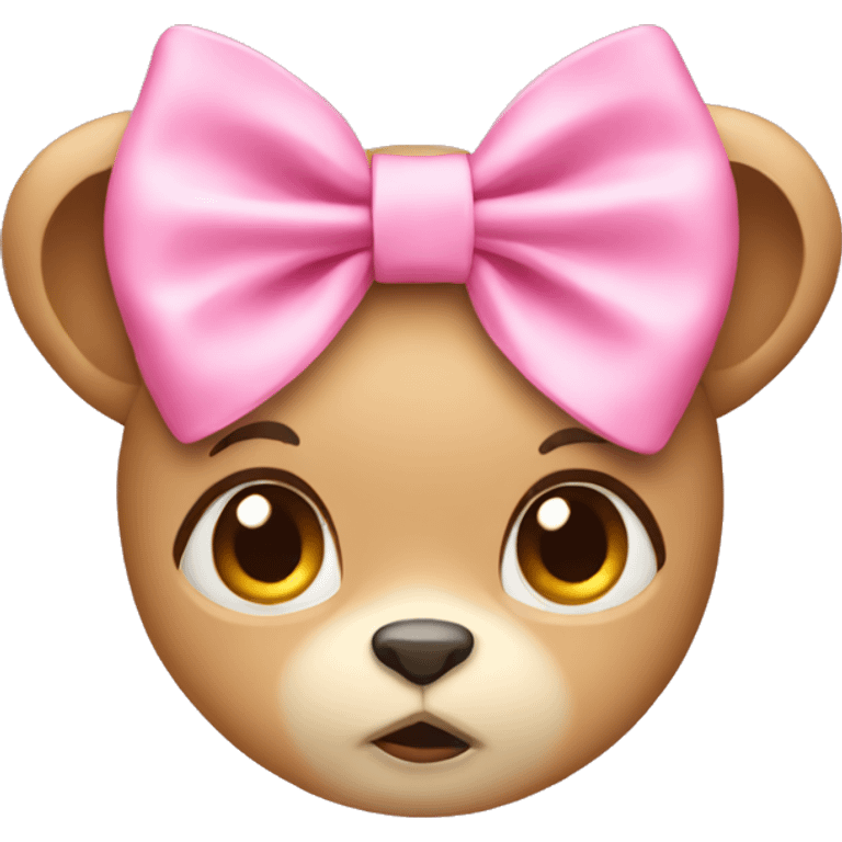 Dear with pink bow emoji