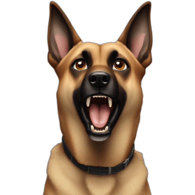 malinois dog horror scream emoji