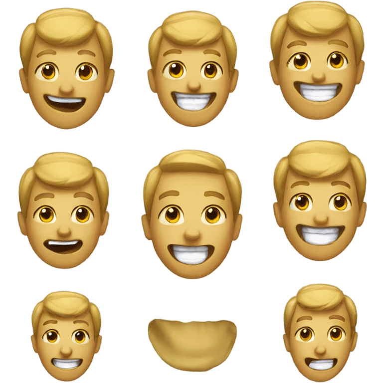 Golden smile  emoji