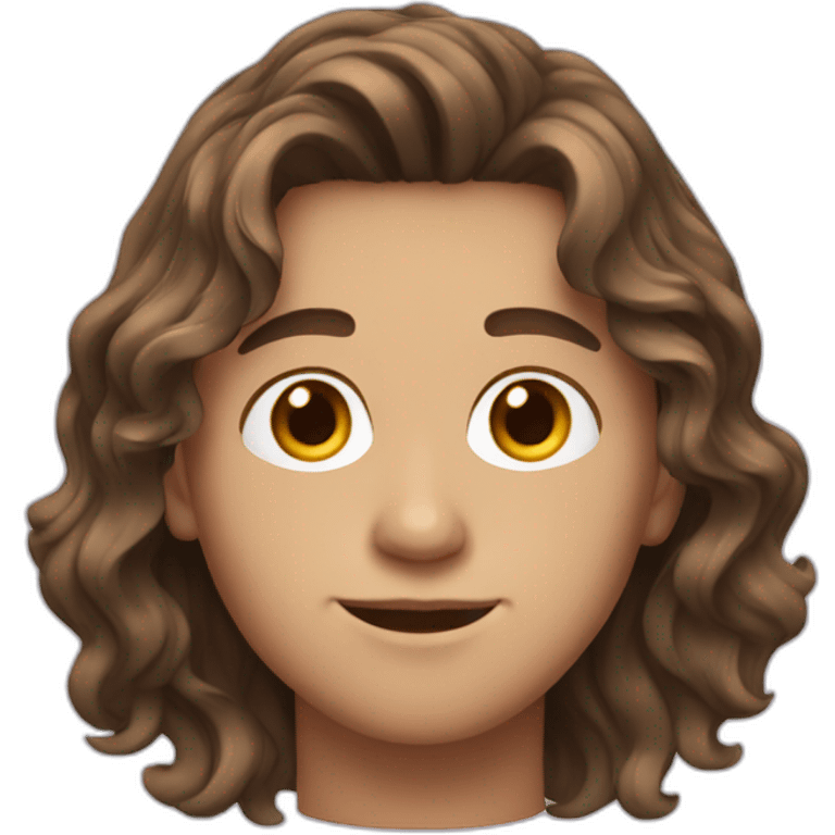 teenager boy brown wavy hair emoji