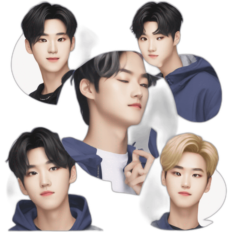 kpop group seventeen mingyu emoji