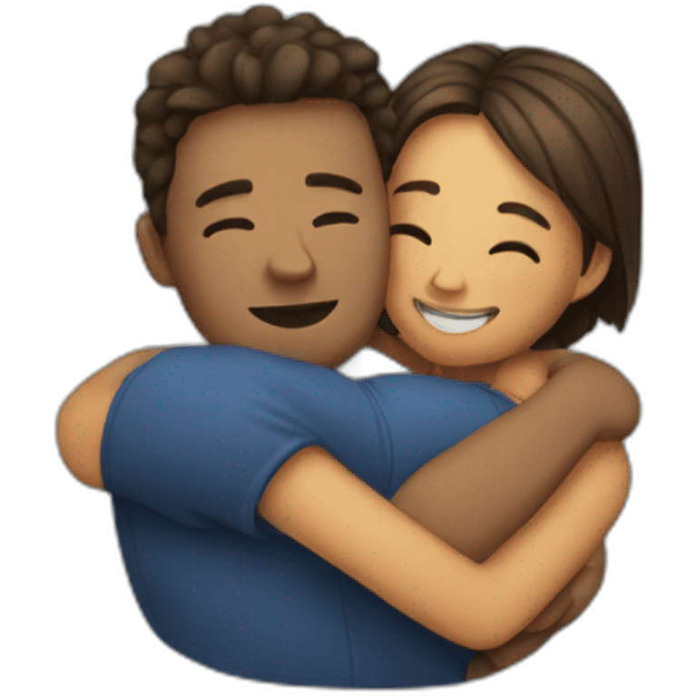 Couple hugging each other emoji