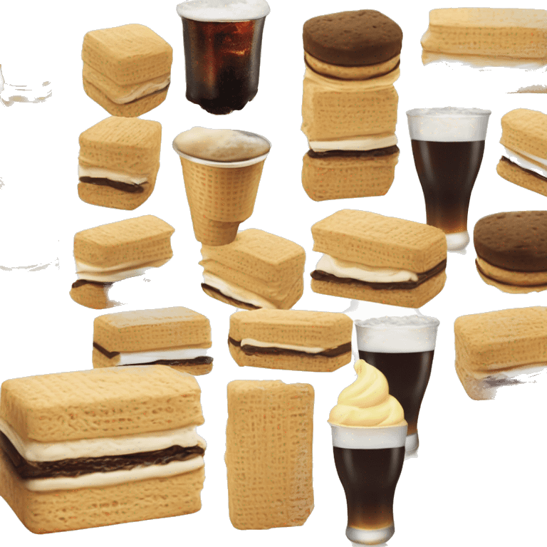 Ice cream sandwiches and Michelob ultra beer  emoji