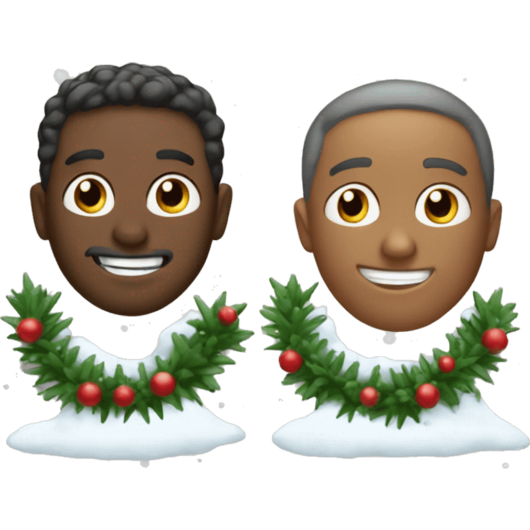 snow and garland emoji