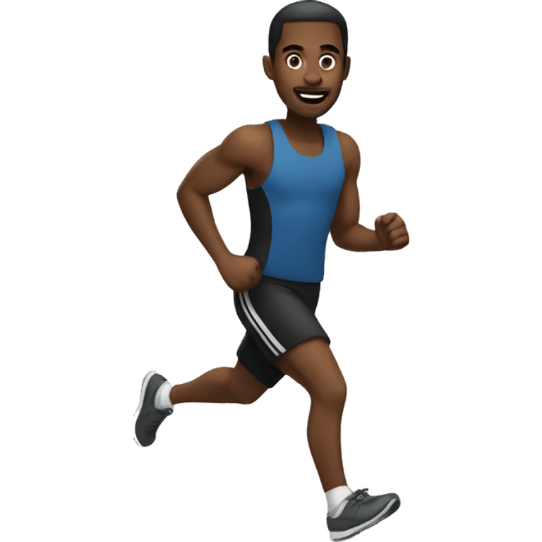 Black man running  emoji