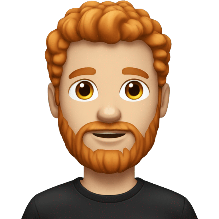 Red-haired man with hair and a beard, wearing a black Nike t-shirt  emoji