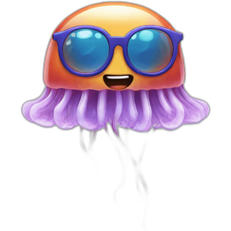 jellyfish with glasses emoji