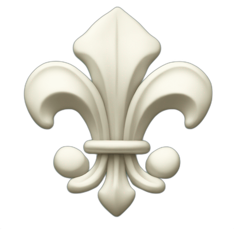 Fleur de lys blanche emoji