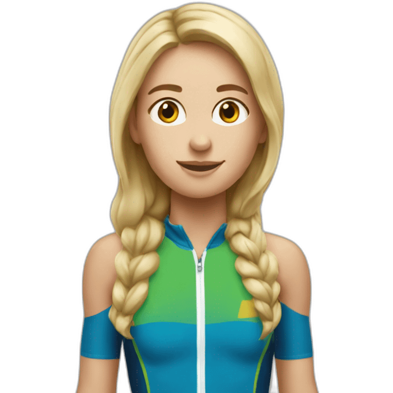 Triatleet donker blond emoji