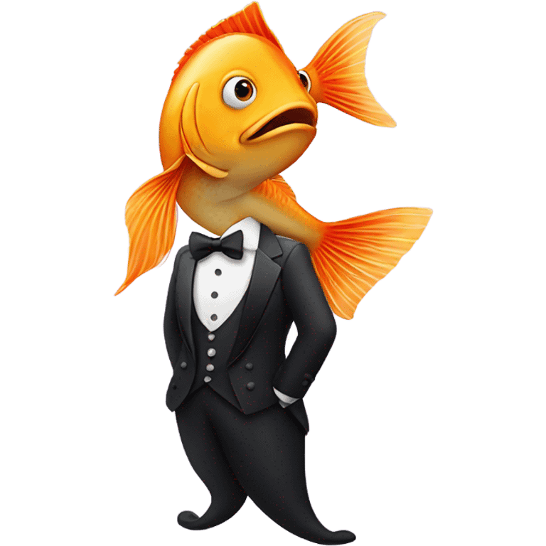 Fish wearing a tuxedo  emoji