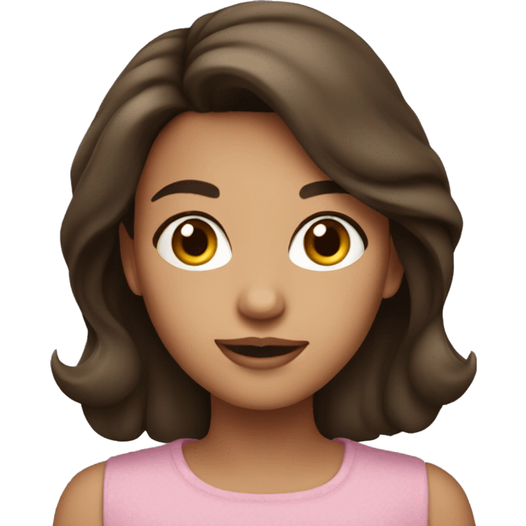 Brunette birthday girl  emoji