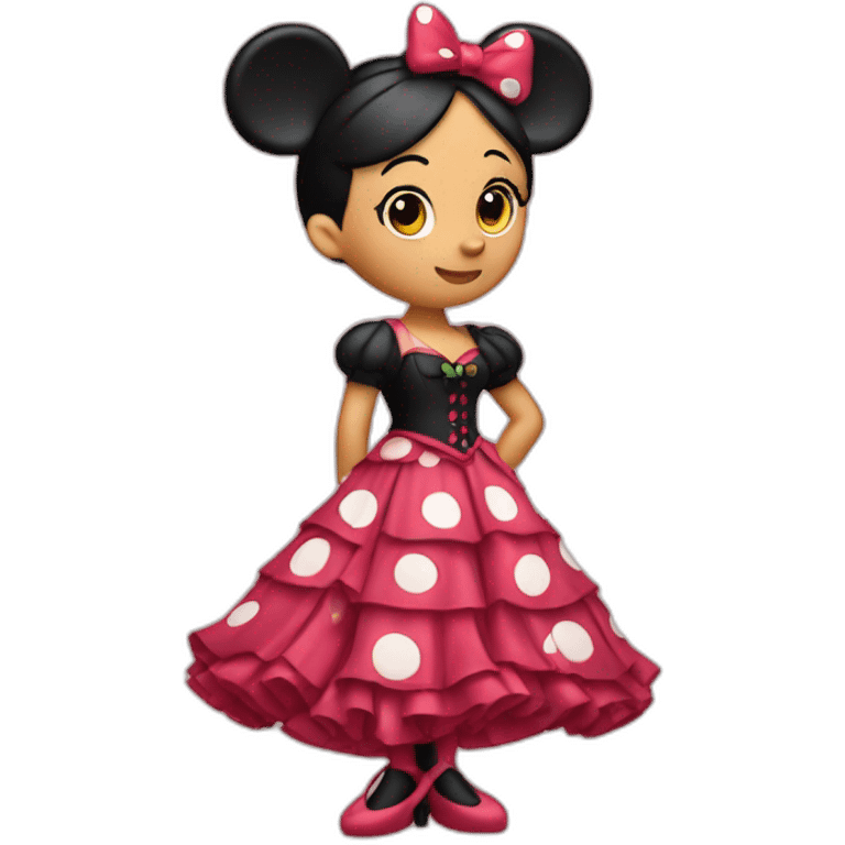 Minnie mouse con traje de flamenca  emoji